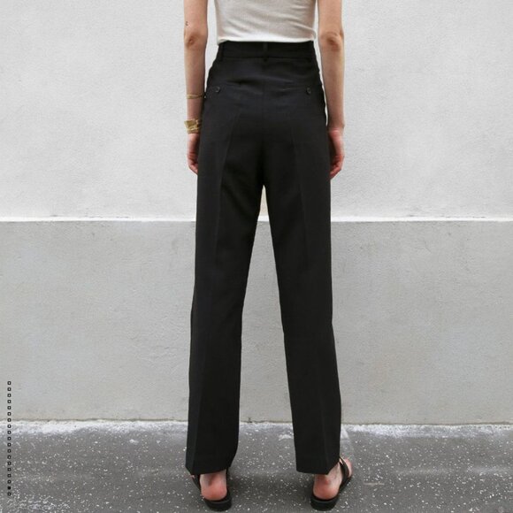 FRANKIE SHOP Bea Suit Pleated Trouser Pants - Black XS $229 - Picture 7 of 8